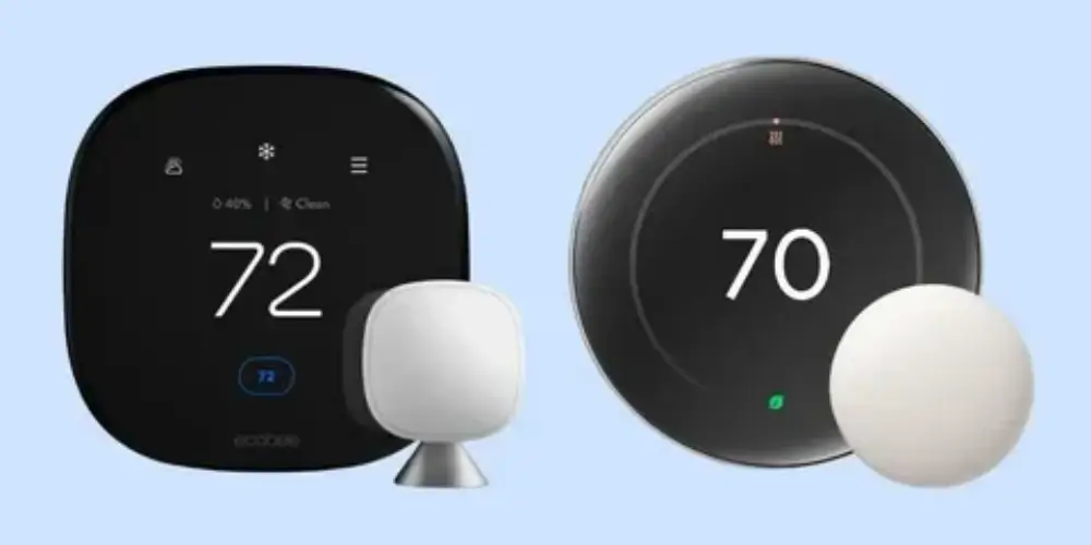 Sensor-compatible smart thermostat for multi-room temperature control